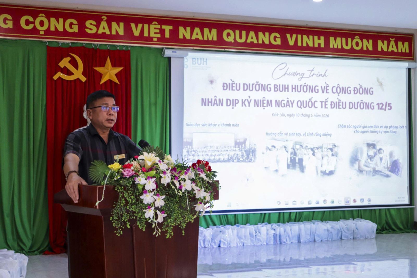 ông Lâm Đình Nhiên – Phó Giám đốc Trung tâm phát biểu khai mạc.