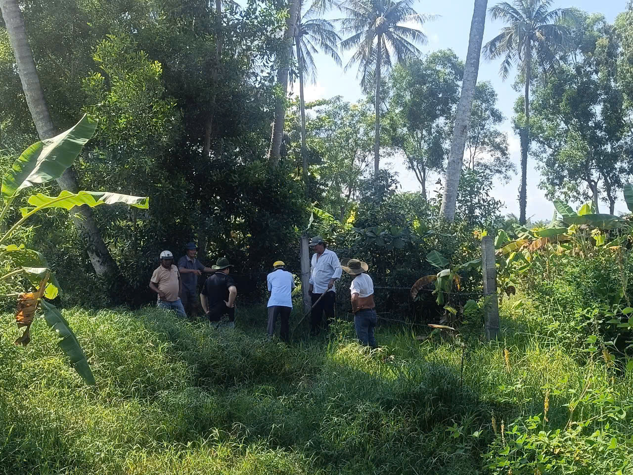Người dân địa phương phát hiện và đánh chết con chó nghi dại.