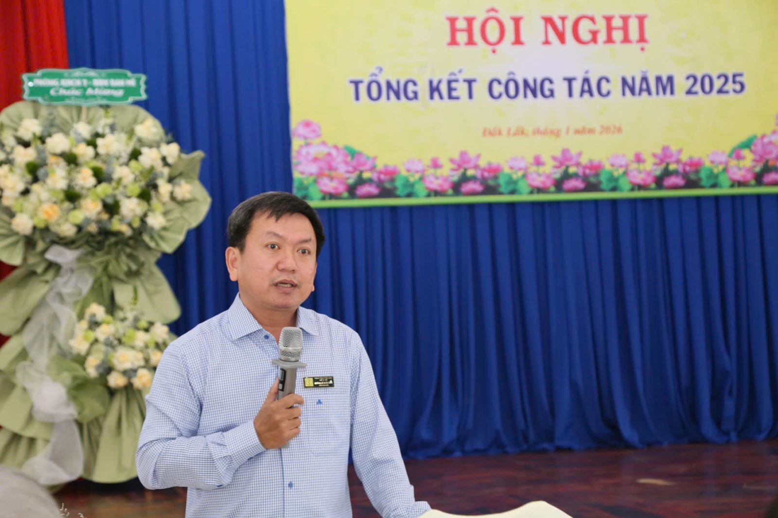 Ông Huỳnh Lê Xuân Bích – Phó Giám đốc Sở Y tế phát biểu tại Hội nghị.